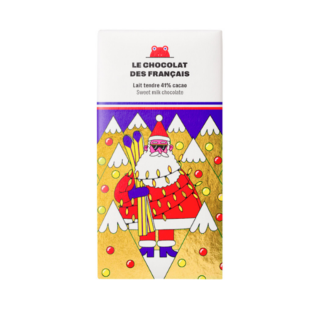 Tablette chocolat Noël 2026 personnalisée – lait bio, France