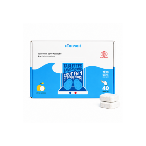 Tablettes lave-vaisselle françaises sans film – 40 lavages, sécables