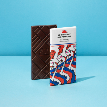 Tablette chocolat noir 71% bio illustrée – bandeau personnalisé – vue 2