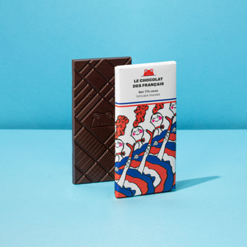 Tablette chocolat noir 71% bio illustrée – bandeau personnalisé – vue 2