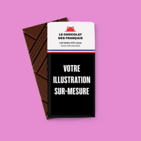 Tablette chocolat bio co-brandée – illustration sur-mesure française – vue 2