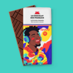 Tablette chocolat bio co-brandée – illustration sur-mesure française – vue 4
