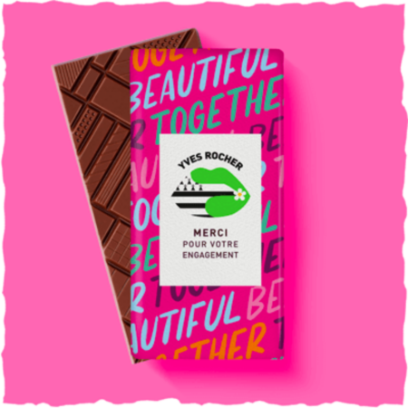 Tablette chocolat bio personnalisée logo – marque blanche française – vue 2