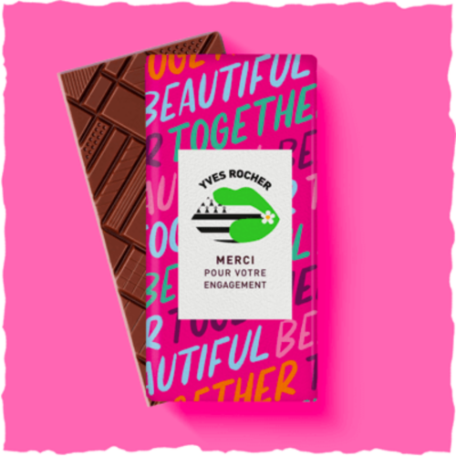 Tablette chocolat bio personnalisée logo – marque blanche française – vue 2