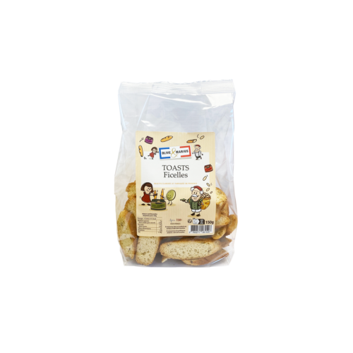 Toasts apéritifs provençaux – mini, ficelles et baguette (3 variétés) – vue 2